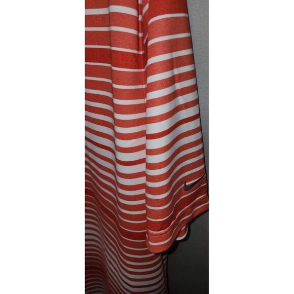 Nike Golf Red & White Striped Polo Shirt XXL - Picture 5 of 10